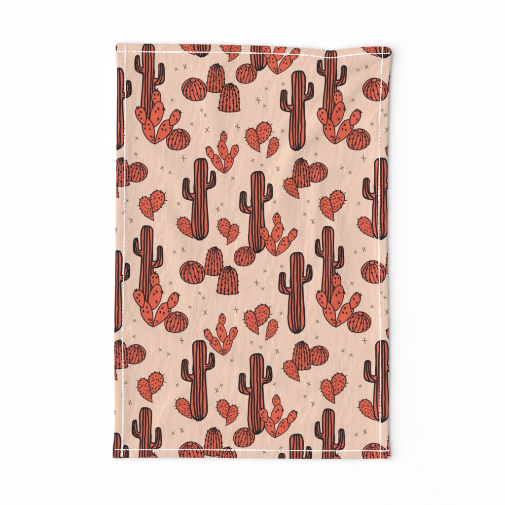 cactus // blush red coral