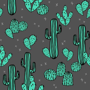 cactus // charcoal cactus cacti southwest desert 