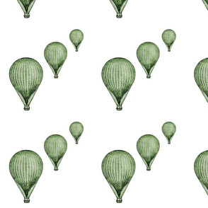balloon_greenmirror__8_by_8_quilt_block