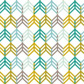 Teal Gold Arrows