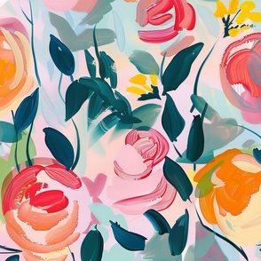 Pretty Feminine Abstract Flowers