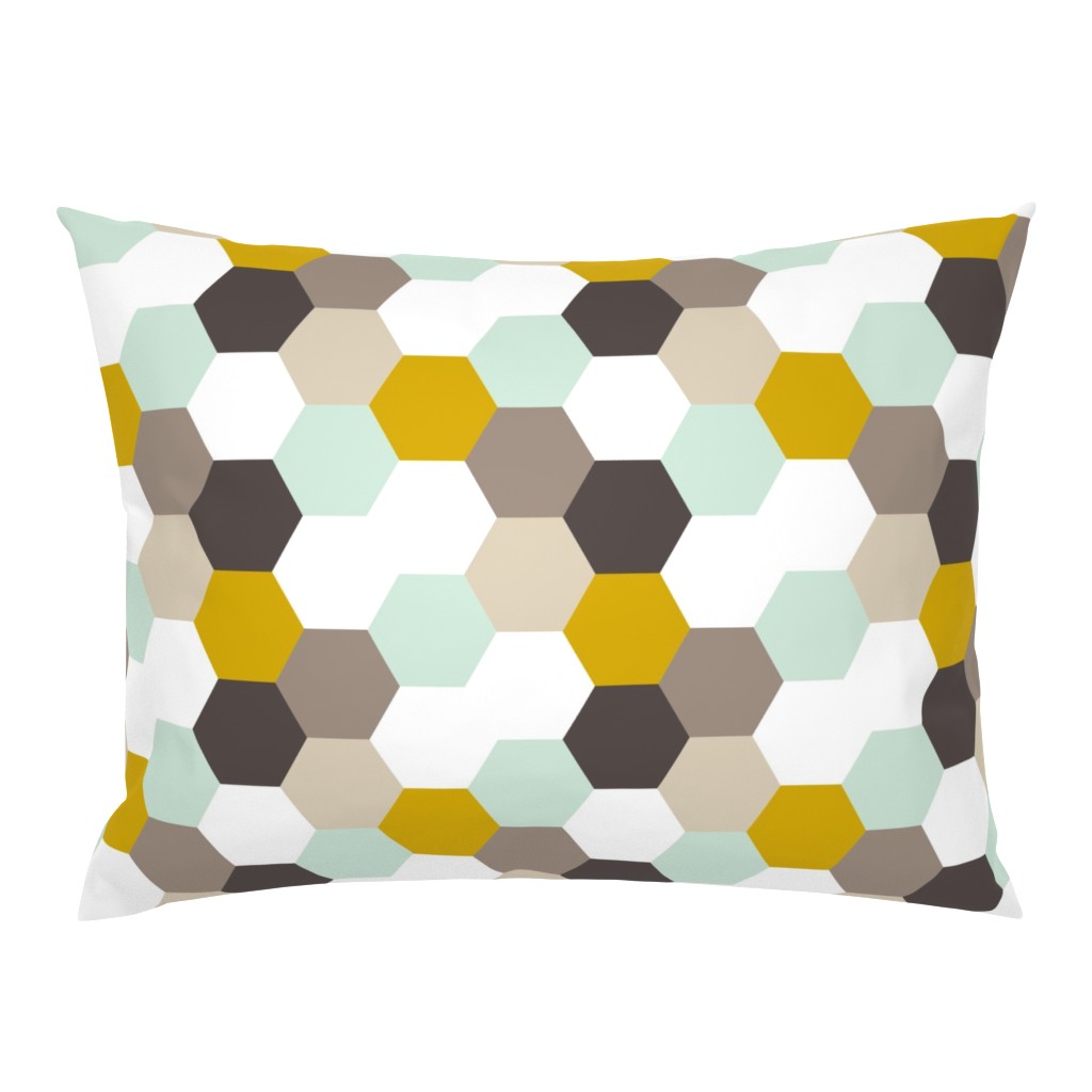 Mint Gold Hexagon