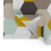 Mint Gold Hexagon