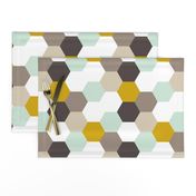 Mint Gold Hexagon