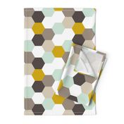 Mint Gold Hexagon