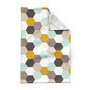 Mint Gold Hexagon