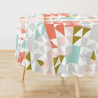 puzzle wholecloth // polka dot coral