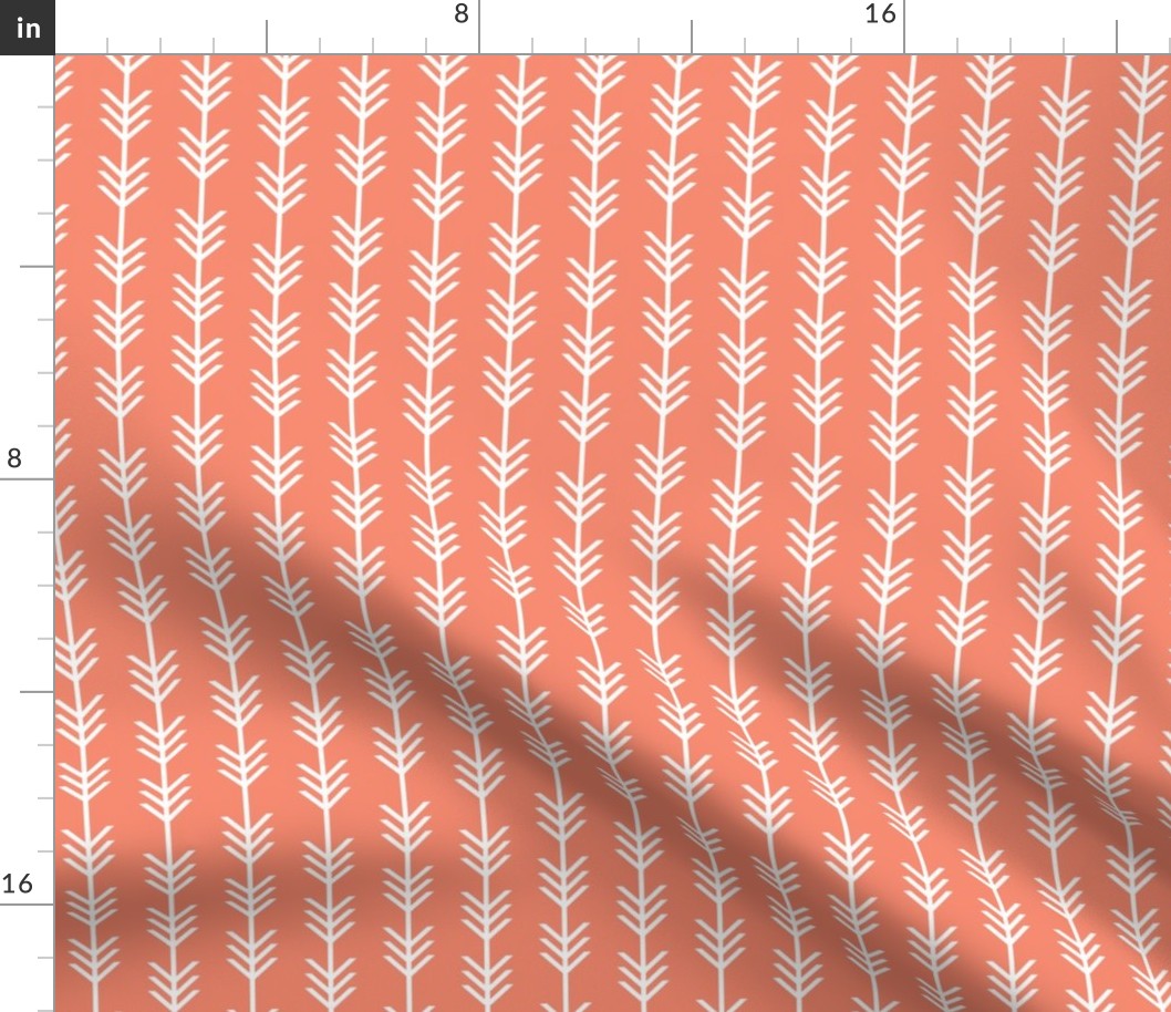 coral arrow stripes