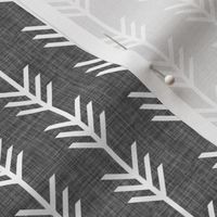 charcoal linen arrow stripes