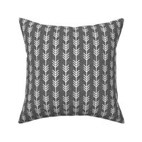 charcoal linen arrow stripes