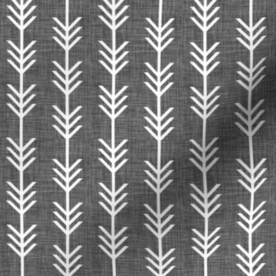 charcoal linen arrow stripes