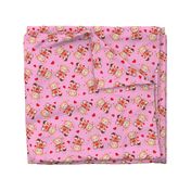 Teddy Bear pink polka dot M