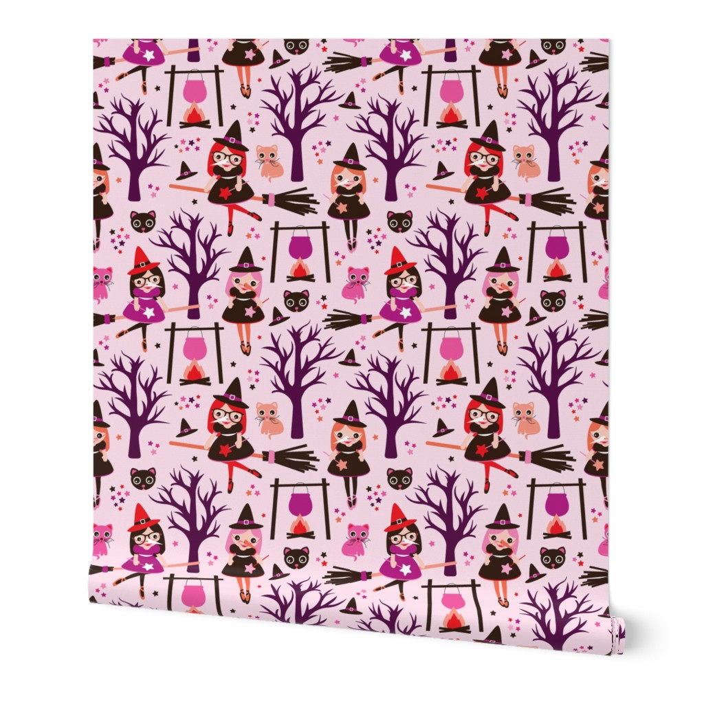 Magic poison and witch halloween pattern