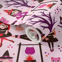 Magic poison and witch halloween pattern