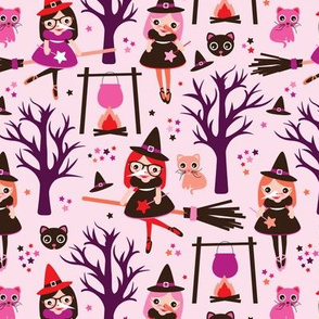 Magic poison and witch halloween pattern