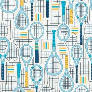 Designer Tennis Racquets Blue Set 2