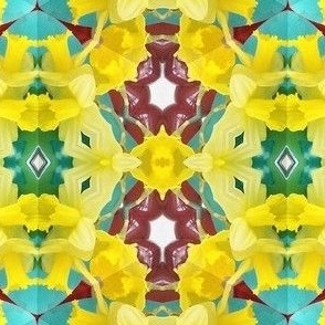 yellow daffodil pattern