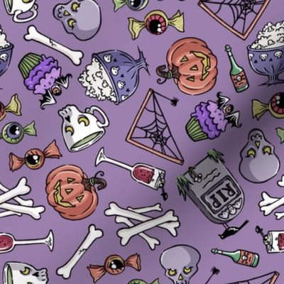 Halloween Jumble -faded purple