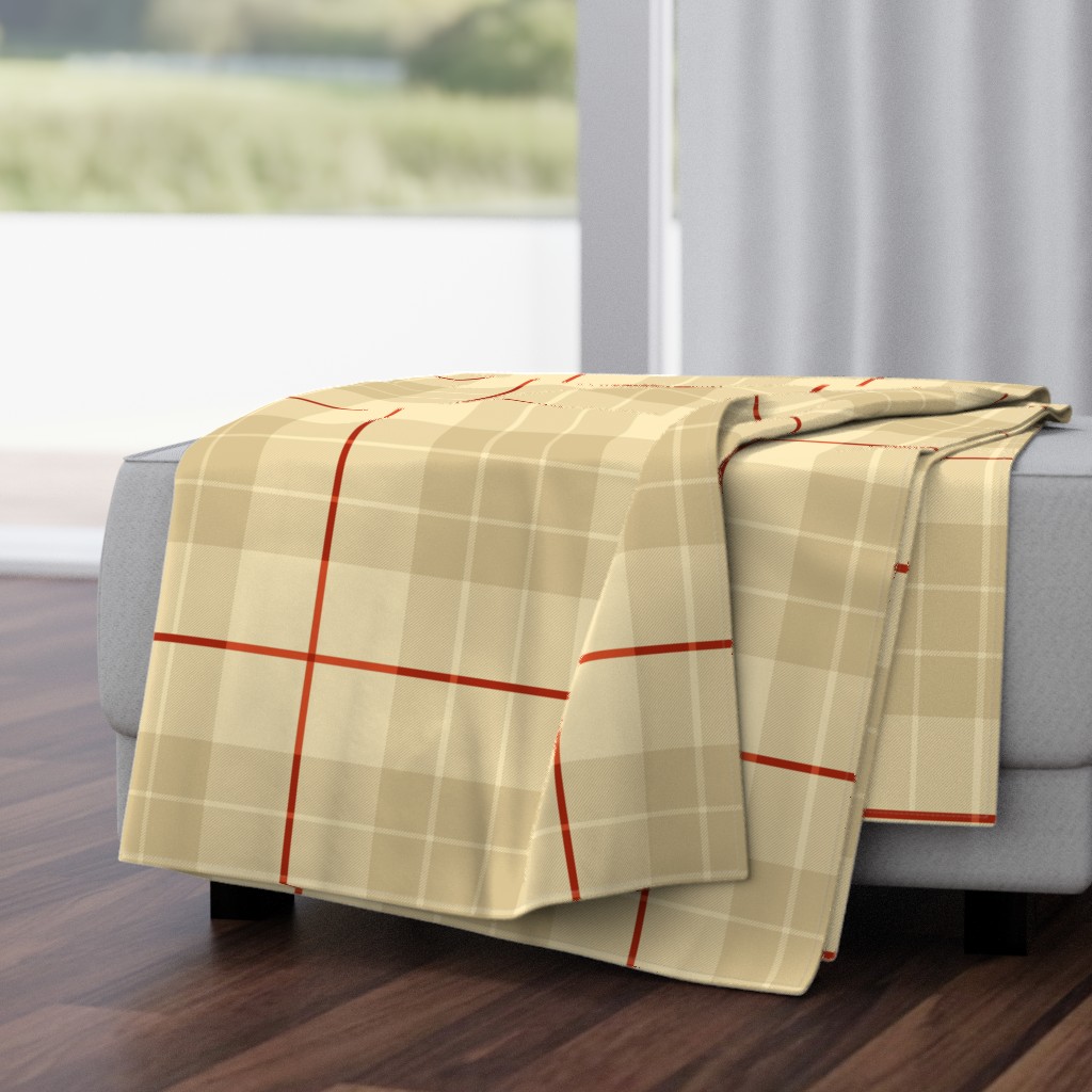 Colorado Plaid ~ Marsha ~ Trianon Cream, Coquille, Cedar and Rust