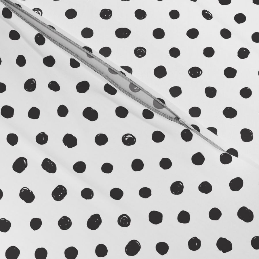 Black and White Scribble Dot - Small