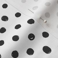 Black and White Scribble Dot - Small