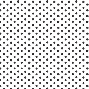 Black and White Scribble Dot - Small