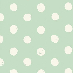 Mint & Cream Scribble Dot - Medium