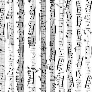 Black and white Music Notes - 90 DEGREES