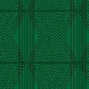 Art Deco Chevron - Emerald