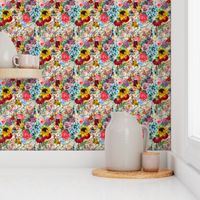 Vintage Floral pattern - flowers of spring and summer