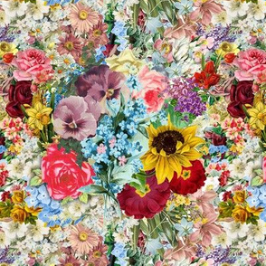 Vintage Floral pattern - flowers of spring and summer
