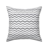 Charcoal Grey Chevron pattern with a funky twist