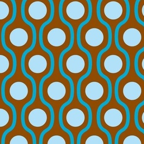 waves and dots brown-blue
