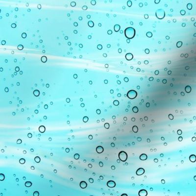 Light Blue Water Droplets / Underwater Bubbles