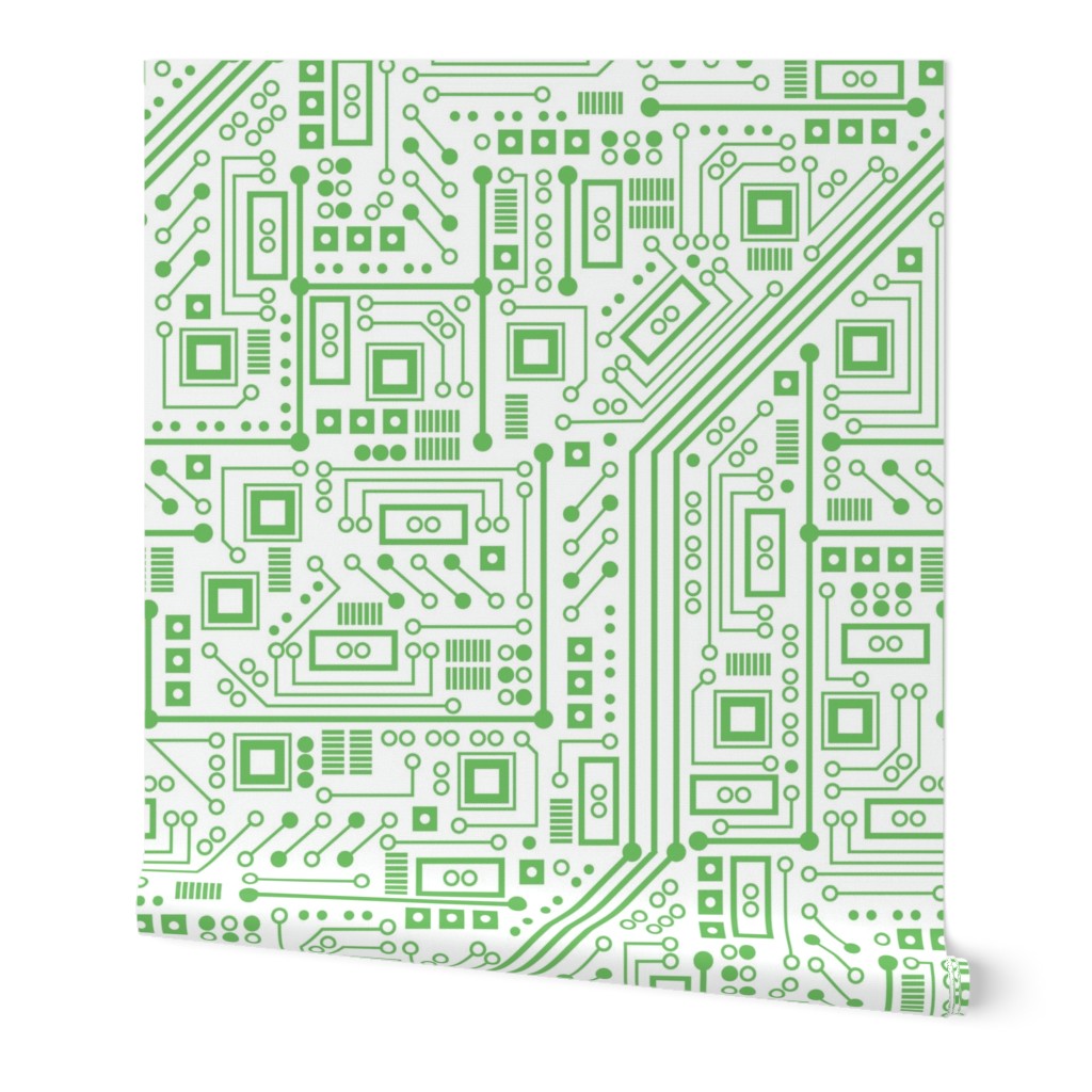 Robot Circuit Board (White and Green)