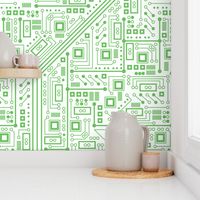 Robot Circuit Board (White and Green)