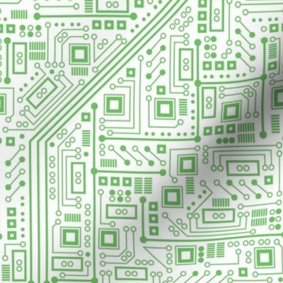 Robot Circuit Board (White and Green)