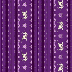 Angel Hound in Purple and Cream