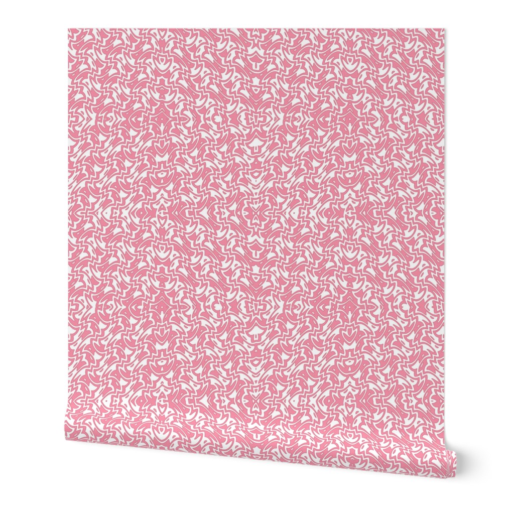 Art Deco Chevron in pink and white