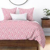 feathered zigzag in pink and white