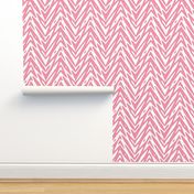 feathered zigzag in pink and white