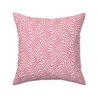 Art Nouveau feather swirl - pink and white