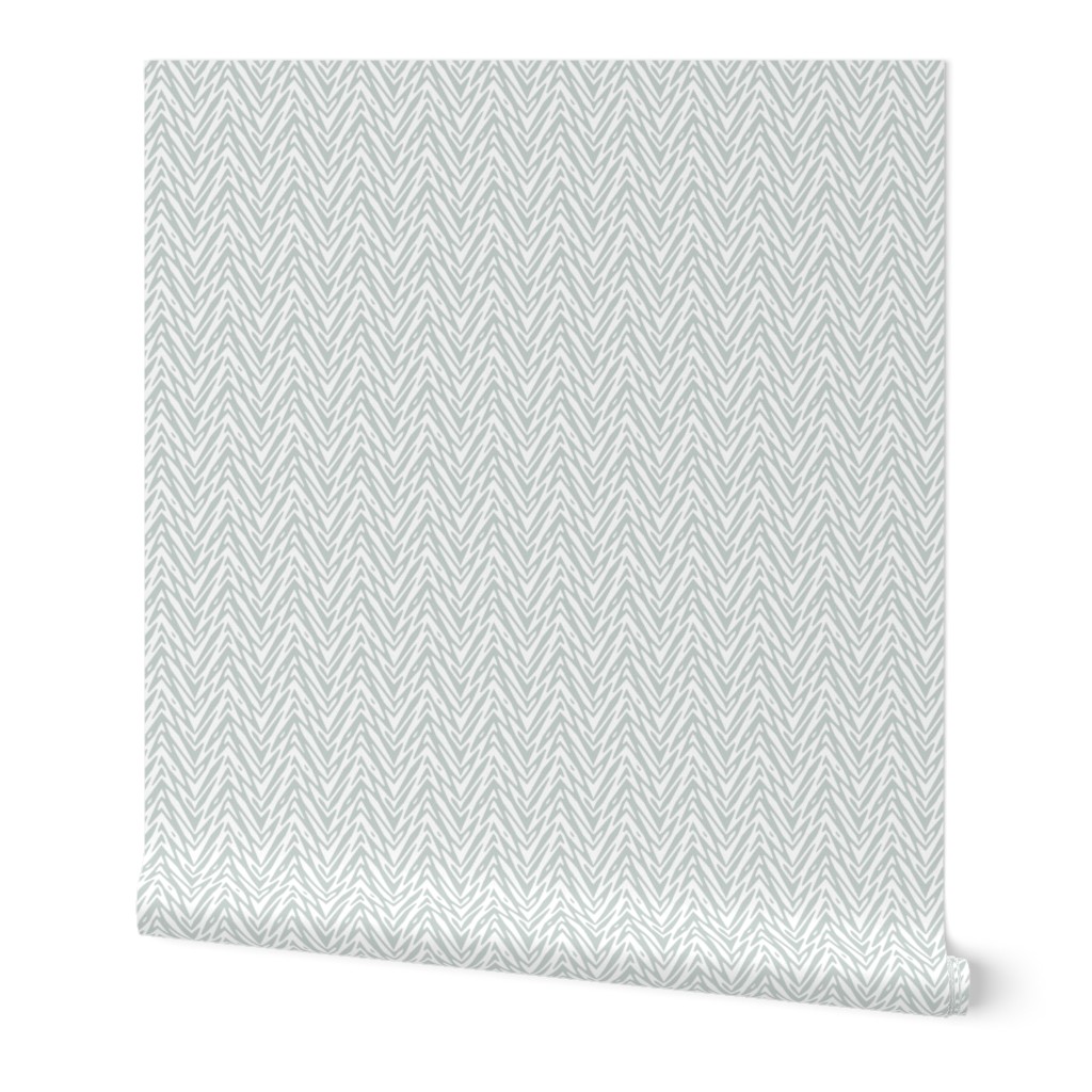 feather herringbone in white and grey