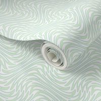 Art Nouveau feather swirl - pale mint