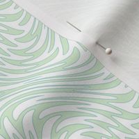 Art Nouveau feather swirl - pale mint