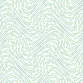 Art Nouveau feather swirl - pale mint