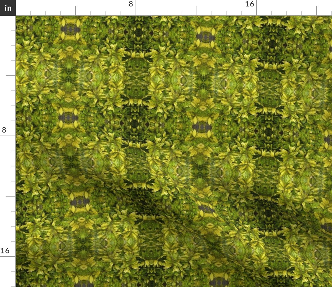 Spring green speckled croton pattern