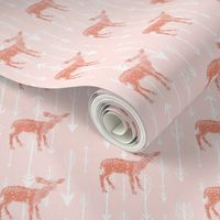 Deer and Arrows on Peachy Pink