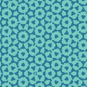 quasicrystal in teal blues