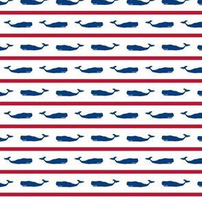 Nautical Stripe whales small